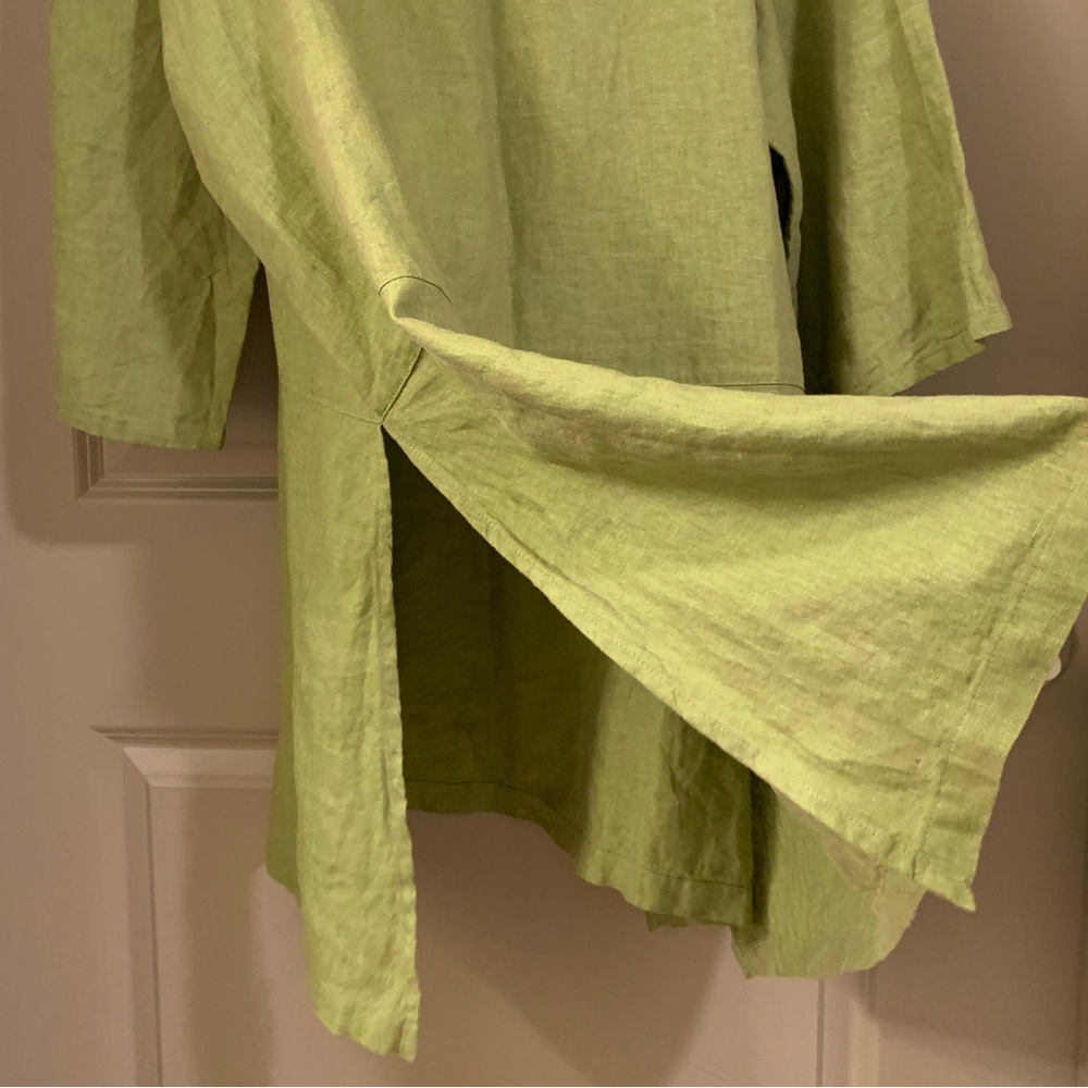 Bryn Walker Linen Bre Cross Dyed Round Neck Lagenlook Tunic Top Size 1X - Picture 10 of 15